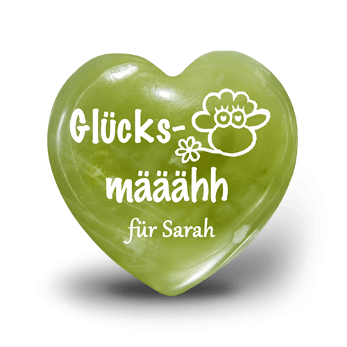 Glücksbringer Herz mit Gravur