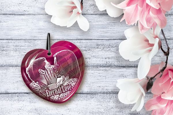 Edelsteinherzen mit Gravur Edelsteinherzen mit Gravur